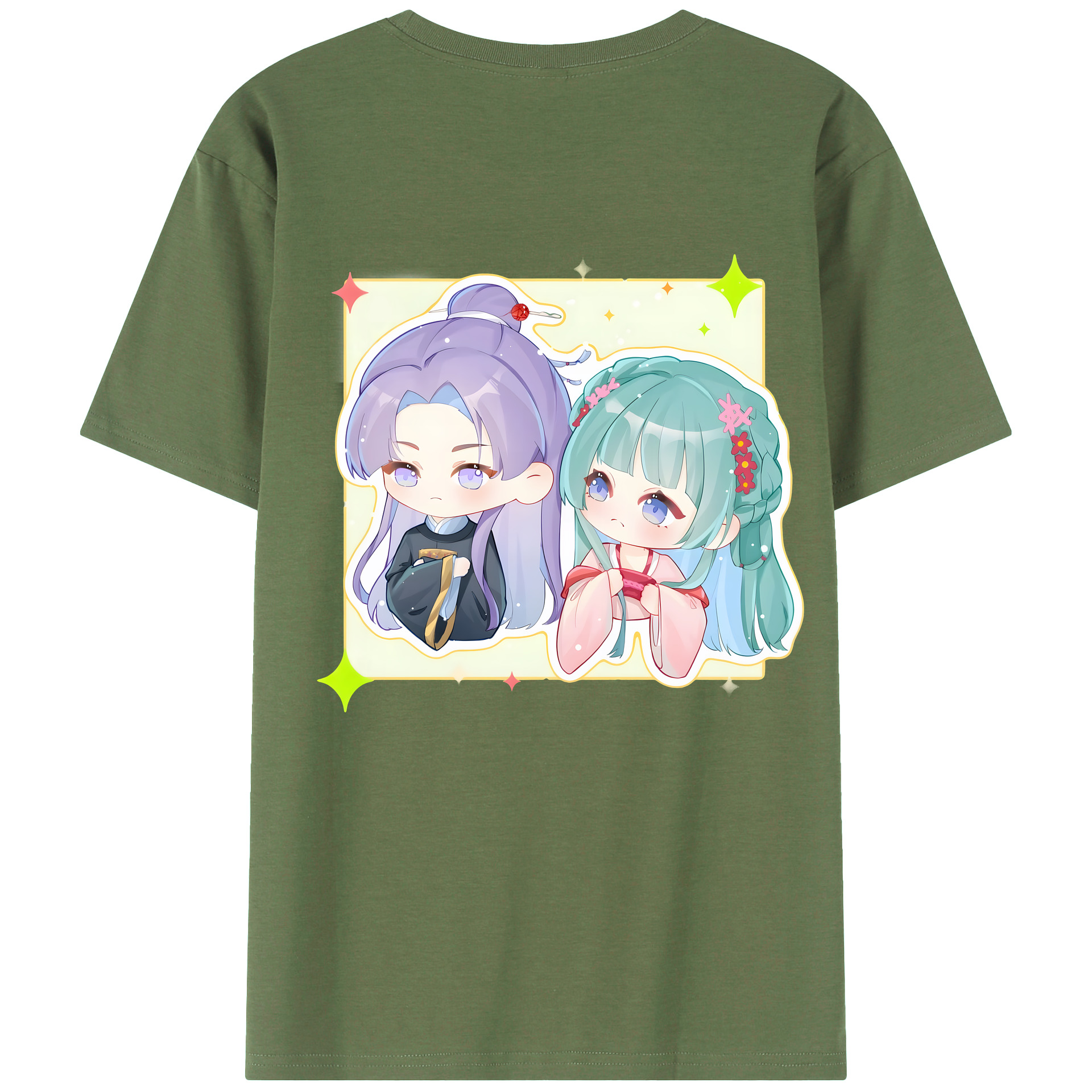 （画像用） 薬屋のひとりごと The Apothecary Diaries 綿100％ メンズ半袖Tシャツ（バックプリント） 通気性